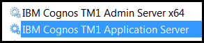 screenshot - deletion of IBM Cognos TM1 Application server